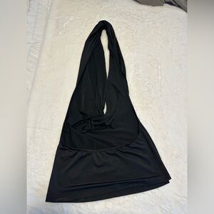 SHEIN Black Halter Crop Top
